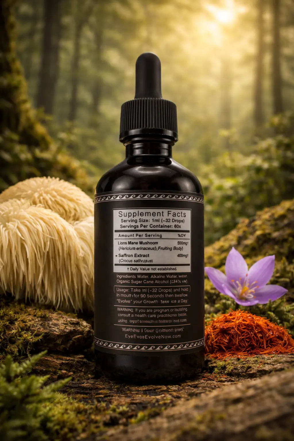 eye evolve luminous supplement fact label